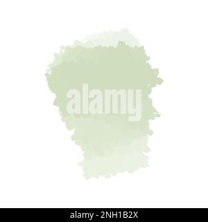 Create a serene and organic feel with this green watercolor paint stroke background. Perfect for botanical designs, invitations, and creative projects Stock Vector