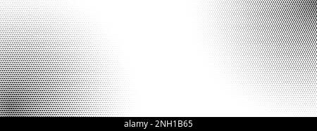 Halftone effect dotted gradient corners long background. Vector abstract grunge texture Stock Vector