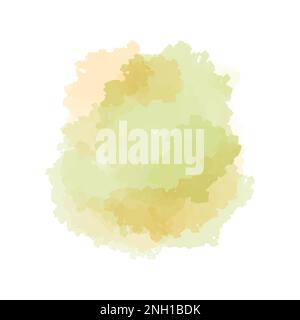 Create a serene and organic feel with this green watercolor paint stroke background. Perfect for botanical designs, invitations, and creative projects Stock Vector