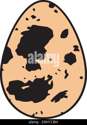 Quail  egg color icon. Vector illustration. Stock Vector