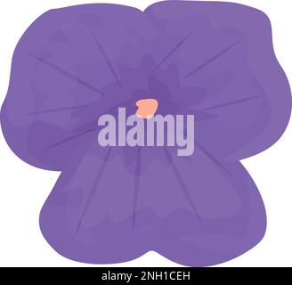 Violet flower icon cartoon vector. Flower pansy. Spring wild Stock Vector