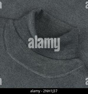 Grey - green wool turtleneck close up Stock Photo
