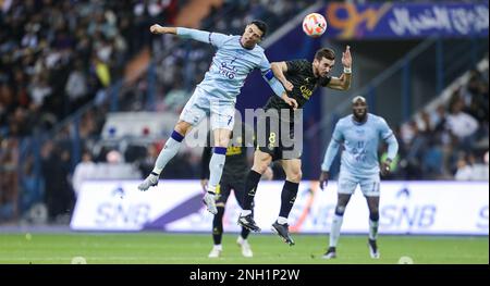 Cristiano Ronaldo in action during the Riyadh All-Star XI vs Paris Saint-Germain FC at King Fahd Stadium on January 19, 2023 in Riyadh, Saudi Arabia. Photo by Stringer/ Power Sport Images Stock Photo