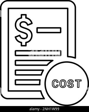 Cost Statement icon. Flat style vector EPS use in infographics,web ...