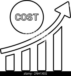 High Cost icon. Fully editable vector EPS use for printed materials and ...