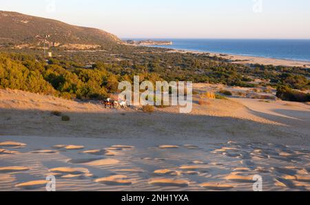 Evening sunlight on  Patara beach near the ancient Lycian city of Patara in Turkey. July 2022 Stock Photo