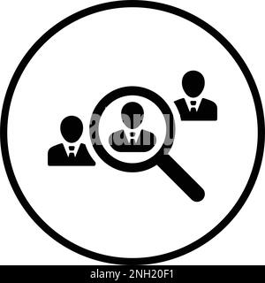 Search Right Candidate Icon symbol for use on mobile apps, print media and web design or any type of design projects. Stock Vector