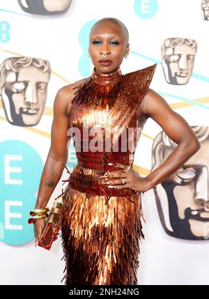 Cynthia Erivo attending the 76th British Academy Film Awards held at the Southbank Centre's Royal Festival Hall in London. Picture date: Sunday February 19, 2023.