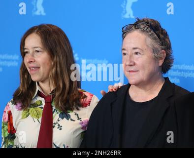 Berlin, Germany. 19th February 2023. Producers Pamela Koffler and Christine Vachon, at the photocall for the film Past Lives at the 73rd Berlinale International Film Festival, Hotel Grand Hyatt. Credit: Doreen Kennedy/Alamy Live News. Stock Photo