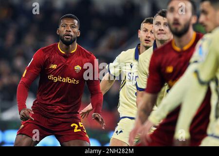 Rome Italy 2023 Georgino Wijnaldum Roma Score Goal Celebrate Team