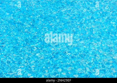 blue pool surface, pool water background Stock Photo