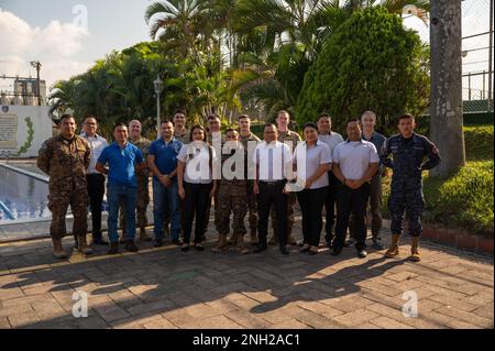 New Hampshire National Guardsmen and the Salvadoran cybersecurity team participate in a cyber exchange Dec. 7, 2022 at the computerized tactical training center in San Salvador. The guardsmen administered a cyber knowledge assessment to build themes for CENTAM Guardian, a future large-scale cyber security exercise between multiple Central American countries and their state partners. Air,National,Guard, Stock Photo