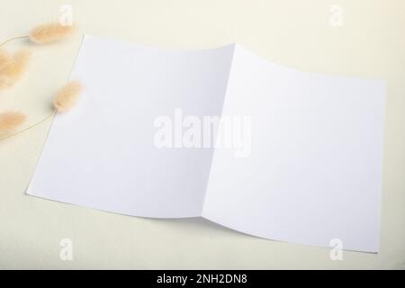 White paper mockup for text or design Stock Photo