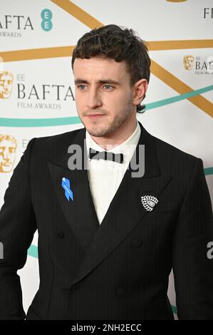 Paul Mescal attends the EE BAFTA Film Awards 2023 at The Royal Festival ...