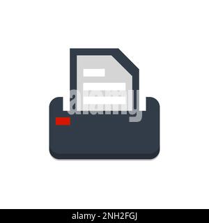Printer Icon Vector Design Template. Print paper or document sign. Home printer icon. Flat illustration of home printer vector icon for web design Stock Vector