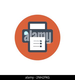 Printer Icon Vector Design Template. Print paper or document sign. Home printer icon. Flat illustration of home printer vector icon for web design Stock Vector