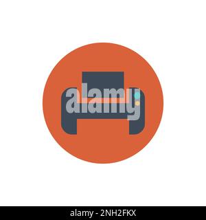 Printer Icon Vector Design Template. Print paper or document sign. Home printer icon. Flat illustration of home printer vector icon for web design Stock Vector