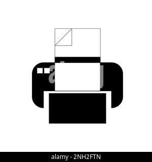 Printer Icon Vector Design Template. Print paper or document sign. Home printer icon. Flat illustration of home printer vector icon for web design Stock Vector
