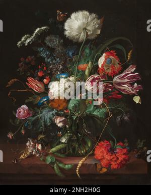 Jan Davidsz de Heem Vase of Flowers c. 1660 Stock Photo