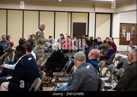 Lt. Col. Ronald Foley speaks after a command retirement ceremony as ...