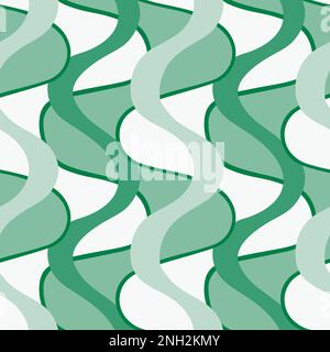 Undulating seamlessly repeating wallpaper pattern Stock Photo