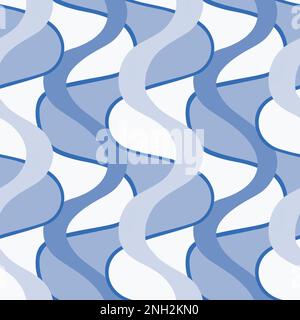 Undulating seamlessly repeating wallpaper pattern Stock Photo