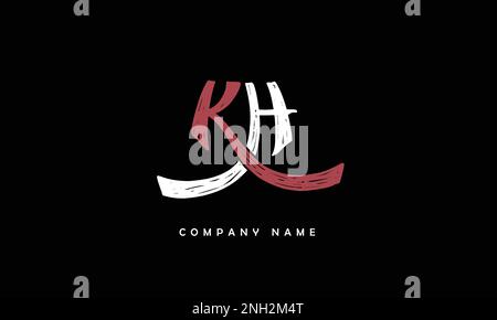 KH, HK Abstract Letters Logo Monogram Stock Vector