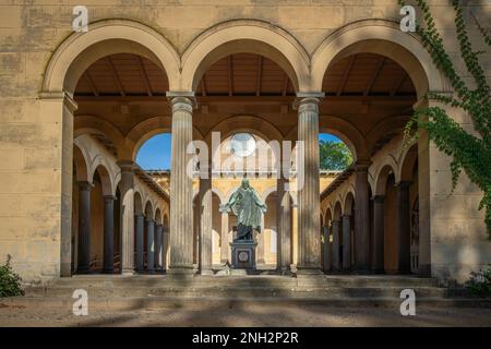 Church of Peace (Friedenskirche) and Jesus Statue - Potsdam, Brandenburg, Germany Stock Photo