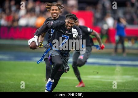 February 5, 2022: Dallas Cowboys cornerback Trevon Diggs (7) during the NFC Pro  Bowl Practice at Las Vegas Ballpark in Las Vegas, Nevada. Darren Lee/(Photo  by Darren Lee/CSM/Sipa USA Stock Photo 