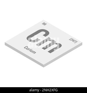 Cn Copernicium Chemical Element vector illustration diagram, with ...