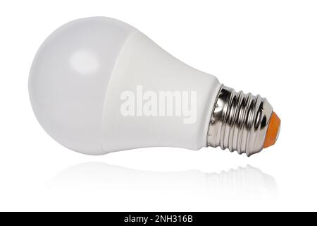 modern LED lamp, isolated on a white background with reflection Stock Photo