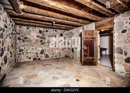 Architectural details of restored Michigan Property Stock Photo