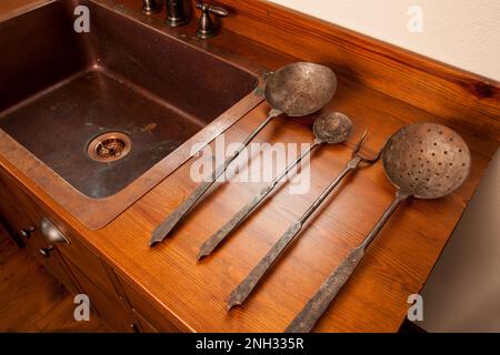 Architectural details of restored Michigan Property Stock Photo