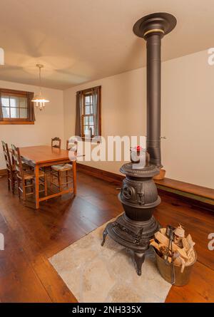 Architectural details of restored Michigan Property Stock Photo