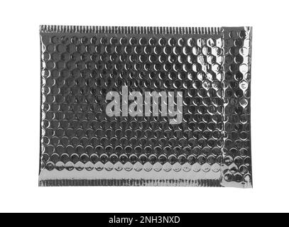 Padded envelope with bubble wrap isolated on white Stock Photo