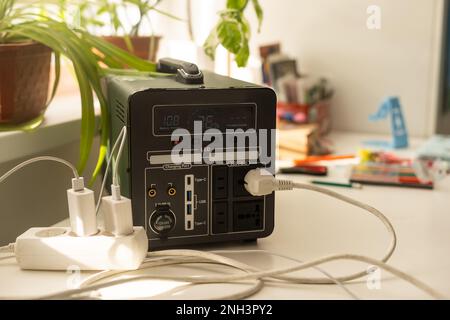portable charging station charges gadgets Stock Photo