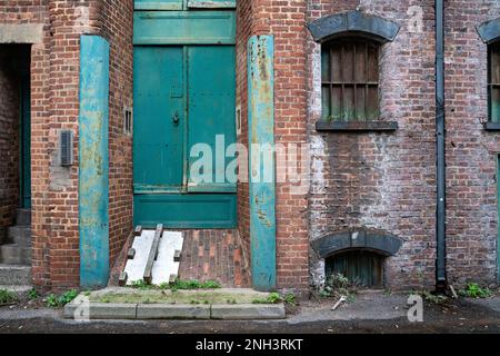 Loading bay to Warehouse in Liverpool Dockland Stock Photo