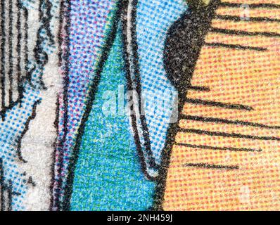 Closeup of a real vintage comic book page with abstract blue dot printing  pattern on a paper texture background Stock Photo - Alamy