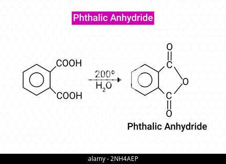 Chemical structure of Phthalic Anhydride Stock Vector