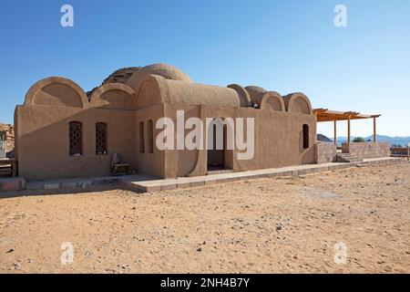 Nubian house made of clay, New Amada, Aswan, Egypt Stock Photo