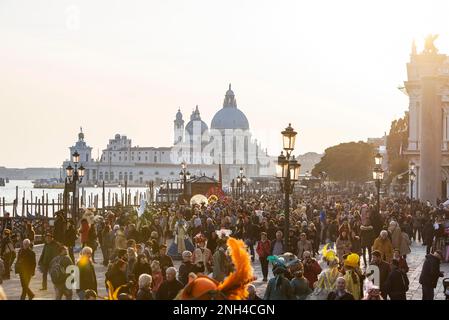 Gondolier in front of the Basilica di San Giorgio Maggiore, Venice, Italy Stock Photo