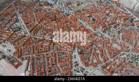 City model of Hanover in 1939, New City Hall, Tramplatz, Hanover, Lower Saxony, Germany Stock Photo