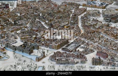 City model of Hanover in 1945, New City Hall, Tramplatz, Hanover, Lower Saxony, Germany Stock Photo