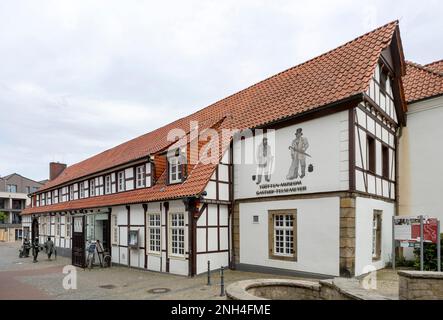 Tueoettenmuseum Mettingen, housed in the former Telsemeyer inn and hotel. The museum displays exhibits on the history of the Toedden trade (also Stock Photo