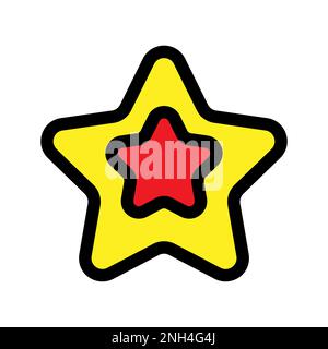 Super star icon line isolated on white background. Black flat thin icon on modern outline style. Linear symbol and editable stroke. Simple and pixel p Stock Vector