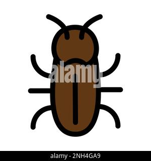 Insect icon line isolated on white background. Black flat thin icon on modern outline style. Linear symbol and editable stroke. Simple and pixel perfe Stock Vector