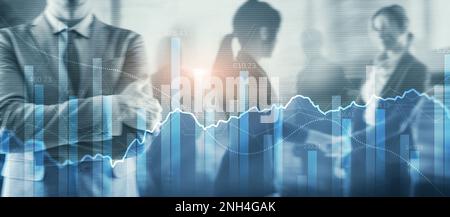 Financial data on a monitor as Finance data concept. Analytics concept Stock Photo