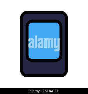 Tablet icon line isolated on white background. Black flat thin icon on modern outline style. Linear symbol and editable stroke. Simple and pixel perfe Stock Vector