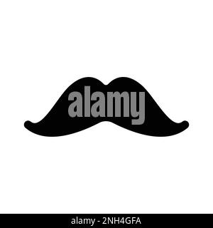 Mustache icon line isolated on white background. Black flat thin icon on modern outline style. Linear symbol and editable stroke. Simple and pixel per Stock Vector