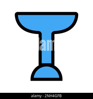 Wineglass icon line isolated on white background. Black flat thin icon on modern outline style. Linear symbol and editable stroke. Simple and pixel pe Stock Vector
